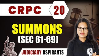 CrPC 20  Summons Sec 6169  Major Law  CLAT LLB amp Judiciary Aspirants [upl. by Allenaj]