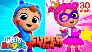 Superhero Song  Little Angel amp Cocomelon Nursery Rhymes [upl. by Tik]