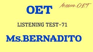 OET LISTENING PRACTICE TEST ONLINE  oet oetexam oetlistening [upl. by Kcirredal]