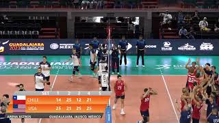 XVI Copa Panamericana NORCECA de Voleibol Varonil  ▶️ En vivo  CHILE VS USA [upl. by Enirroc177]