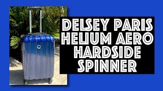 Delsey Paris Helium Aero Hardside Spinner Carry On Luggage Review [upl. by Ayhtak]