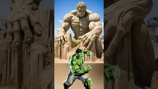 🔴Superheroes but sand statue 4  All characters💥 avengers marvel shorts dc [upl. by Innek]