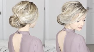 EASIEST Updo ever Super simple amp perfect for long medium amp shoulder length hair [upl. by Birkle76]