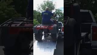 loadall loading ramp loading motorcycle automobile motorbike [upl. by Annahsar]