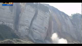 Cliff Collapse Caught on Video [upl. by Amleht511]