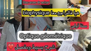 شرح درس optique géométrique بالتفصيل😍في biophysique [upl. by Adiana]