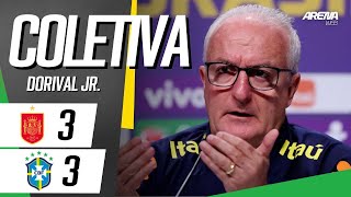 COLETIVA DORIVAL JR  AO VIVO  Espanha 3 x 3 Brasil  Amistoso da Seleção [upl. by Scrogan776]