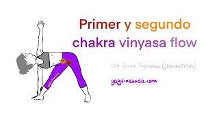 Clase principiantes Primer y segundo chakra vinyasa flow con Julia Arteaga Yoguineandocom [upl. by Reinertson]