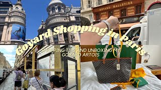 Goyard Shopping in Paris  Unboxing Goyard Artois and Card Holder [upl. by Aicenert]