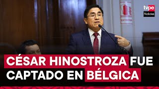 César Hinostroza exjuez supremo fue fotografiado haciendo compras en Bélgica [upl. by Naillimxam]