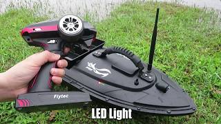 Flytec V500 RC fishing bait boat with latest fullscale controller20115 bait boat upgrade version [upl. by Imit]