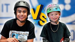 7 YEAR OLD VS 14 YEAR OLD GAME OF SKATE [upl. by Margarete]