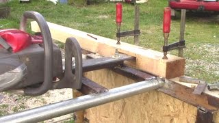 Homemade Chain Mortiser Using Chainsaw [upl. by Ynaffital]