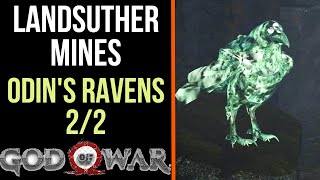 God of War All Odins Ravens in Landsuther Mines  Odins Ravens 22 [upl. by Helsa]