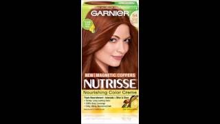 Garnier Hair Color Nutrisse Nourishing Color Creme 54 Medium Natural Copper [upl. by Anayeek700]