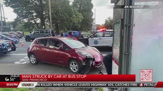 Man struck by car at bus stop near Golden Gate Park [upl. by Sukramed]