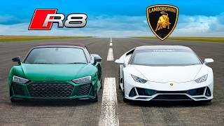 Lambo Huracan vs Audi R8 CORRIDA DE ARRANCADA [upl. by Gan]