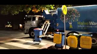 Cleanaway 211 doing red bins on recycling week and 001 garbage garbagetruck cleanaway truck [upl. by Nawat]