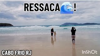 CABO FRIO RJ BRASIL  PRAIA DO FORTE  RESSACA 🌊  130824 [upl. by Ralyks]