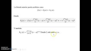 Video 44 Desarrollos de Taylor 1ra parte [upl. by Camroc]