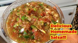 Delicious Homemade Salsa Recipe Using Tomato and Tomatillo [upl. by Bork184]