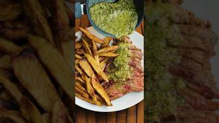 Steak frites smothered in the entrecôte sauce steak frites steakrecipe cooking easyrecipe [upl. by Feltie]