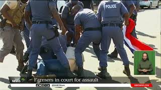 Scuffles outside Groblersdal Magistrates Court as farmers apply for bail in assault case [upl. by Gnud]