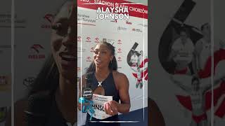 ALAYSHA JOHNSON 🇺🇸 TEAM USA TRACK AND FIELD 🔥 shorts team usa [upl. by Bashemeth]