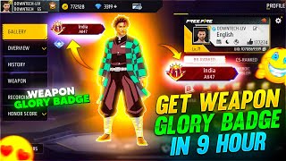 GET INSTANT WEAPON GLORY BADGE 😱BY GLITCH TOP 1 IN EVERY WEAPON  FREE FIRE 🔥 [upl. by Lundell57]