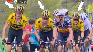 JumboVisma Try to Bully Remco Evenepoel on Steep Climb  Vuelta a Espana 2023 Stage 8 [upl. by Eednarb567]