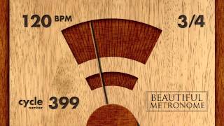 120 BPM 34 Wood Metronome HD [upl. by Leone]