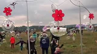 BEAUTIFUL    Wind Powered bubble machines [upl. by Liemaj261]