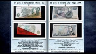 GB Error Banknotes  British Error Notes [upl. by Atiuqes]