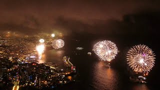 Madeira Funchal New Years Eve 2223 Drone View 4K UHD [upl. by Bronny]