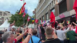 England fans singing 10 German Bombers in Gelsenkirchen 150624 [upl. by Ayiak]