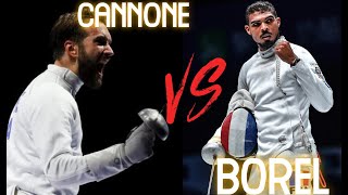 Cannone Vs Borel Epee Fencing Analysis How to maintain a game plan [upl. by Bywaters]