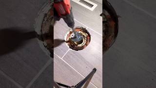 Removing Recessed toilet flange plumbing [upl. by Nylirem259]