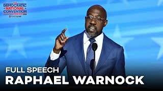 FULL SPEECH Sen Raphael Warnock calls Trump a plague on the American conscience at DNC [upl. by Eboj]