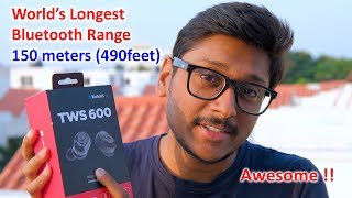 Worlds Longest Range 150 meters BT Earbuds Review Do they really work [upl. by Annasus]