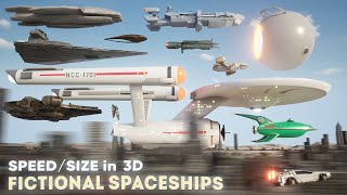 SPEEDSIZE COMPARISON 3D  Fictional SPACESHIPS 🛸 [upl. by Map]