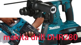 Test makita DHR280 Hammer Drill 28 mm Brushless 2 x 18 V 36 V SDSPlus Solo [upl. by Ykcin860]