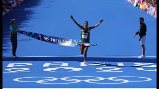 Ethiopian runner Tamirat Tola wins mens marathon at Paris Olympics to end Kenya dominance [upl. by Tiffa]