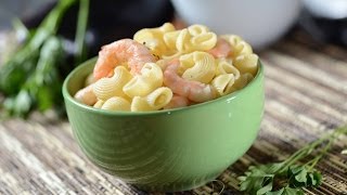 Pasta de coditos con camarones  Como cocinar [upl. by Krebs]