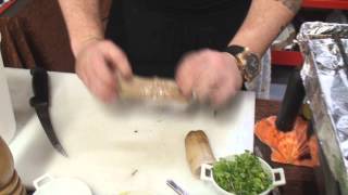 Chef Daniel Barron  How to clean and cut geoduck [upl. by Atikel930]