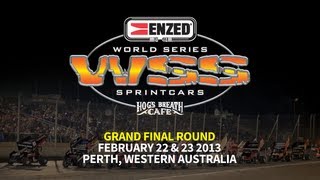 ENZED World Series Sprintcars 201213 Presented By Hogs Breath Cafe Round 12 Perth WA [upl. by Nitsur]