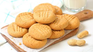 4 Ingredient Peanut Butter Cookies  Healthy Dessert  Vegan amp Gluten Free  20 Minute Recipe [upl. by Winshell]