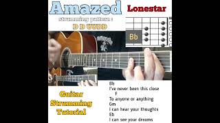 Amazed  Lonestar guitar chords w lyrics amp strumming tutorial [upl. by Aicekan]