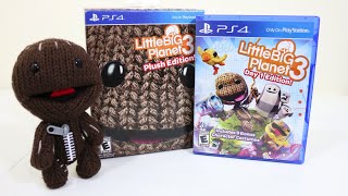 LittleBigPlanet 3 Plush Edition Unboxing amp First Look PlayStation 4 [upl. by Lamoureux]