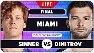 SINNER vs DIMITROV • ATP Miami Open 2024 Final • LIVE Tennis PlaybyPlay Stream [upl. by Eglanteen]