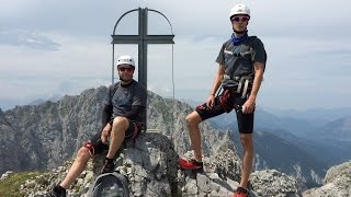 Climbing Via Ferrata Innsbrucker Klettersteig  Austria [upl. by Reppiks]